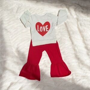 Amazon Red and White Love Outfit for Kids